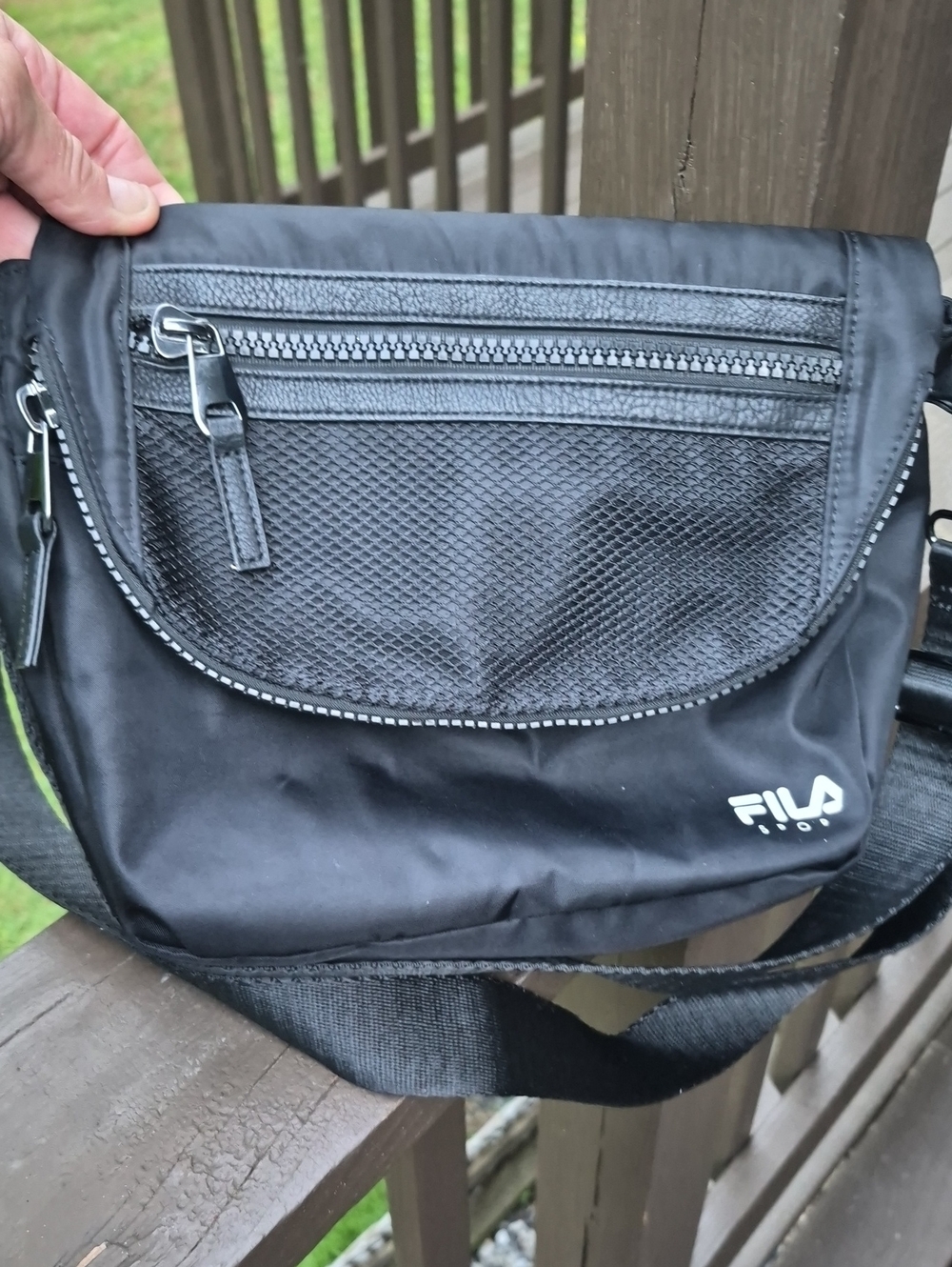 FILA Sport Nylon Crossbody Black  Adjustable Strap Bag